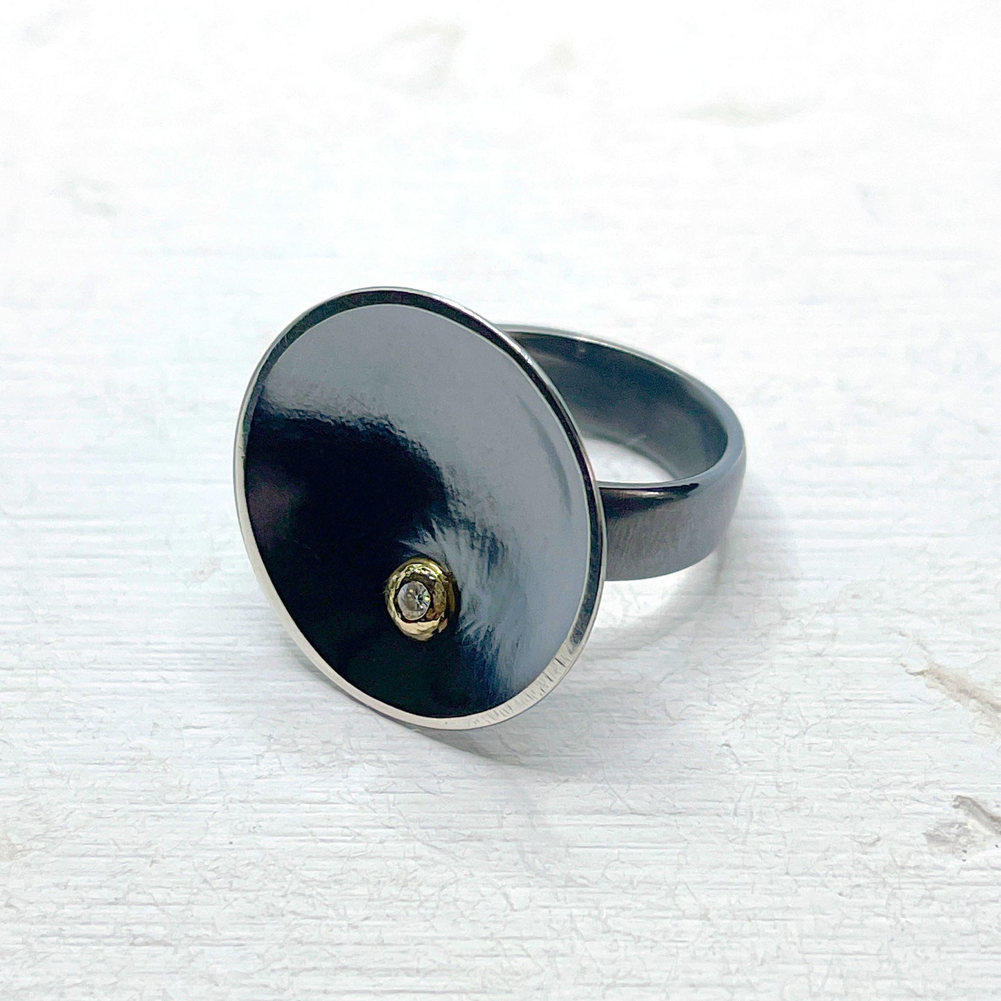 Black Statement Ring for Women