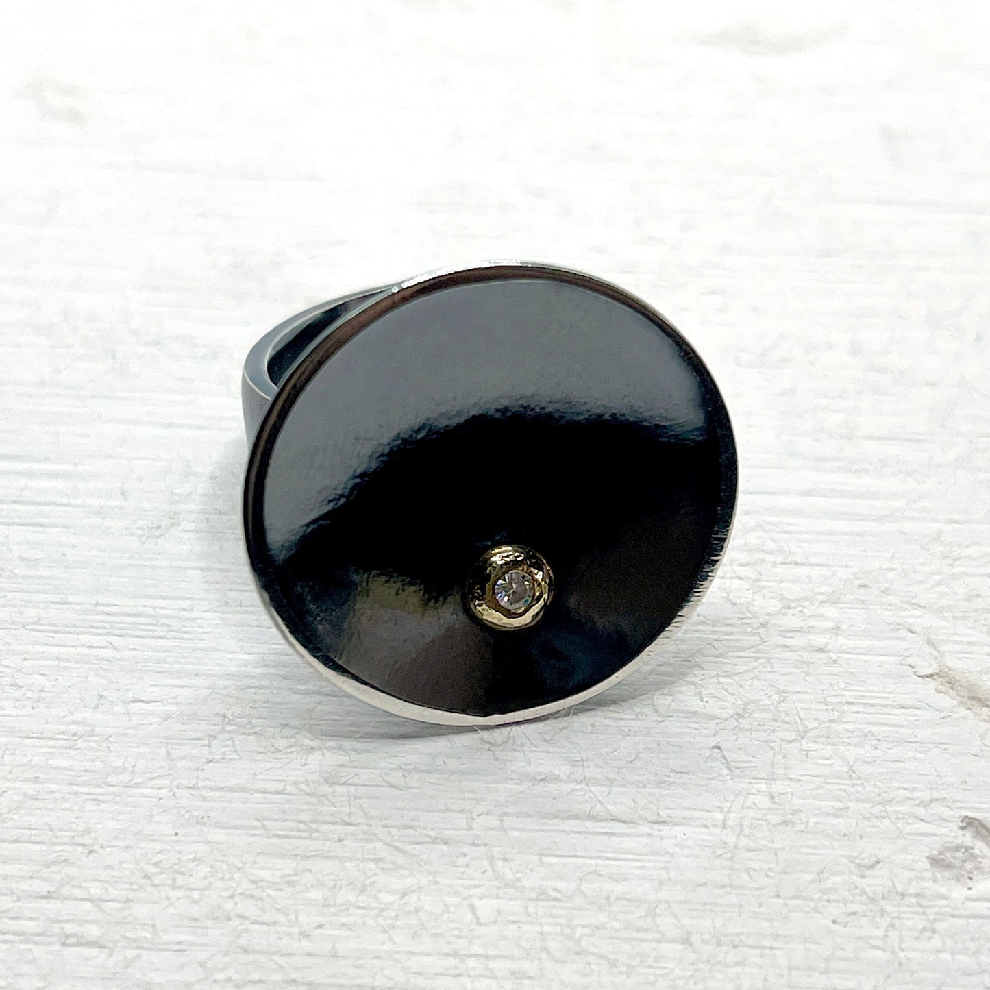 Black Statement Ring for Women