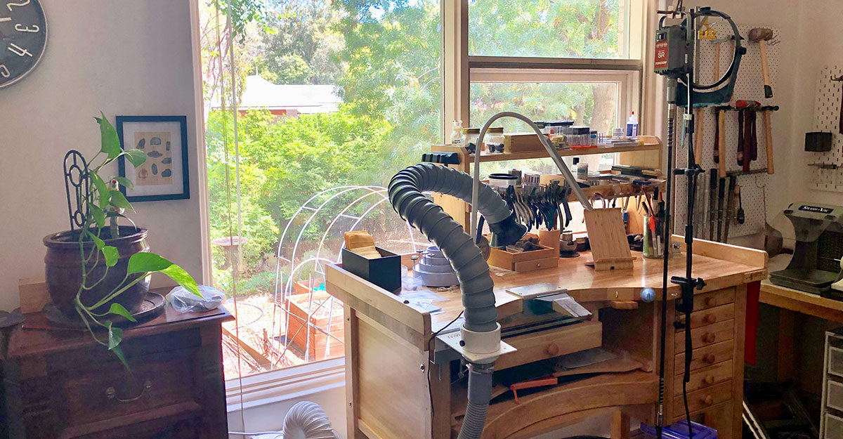 Rebecca Cordingley's Jewellery studio
