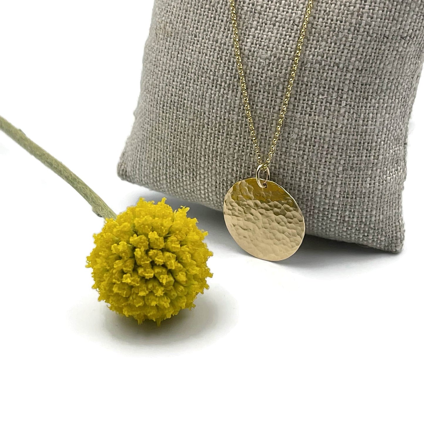 14k gold coin necklace for women, handmade by Rebecca Cordingley