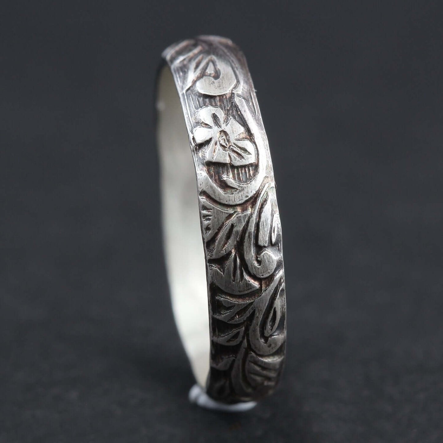 Flower Pattern Silver Ring | Rebecca Cordingley Jewellery