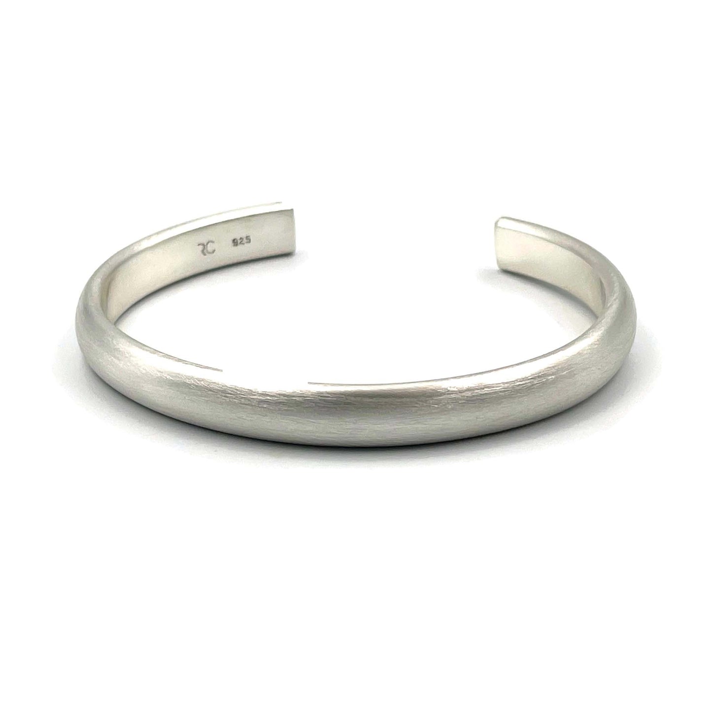 Half Round Sterling Silver Bracelet