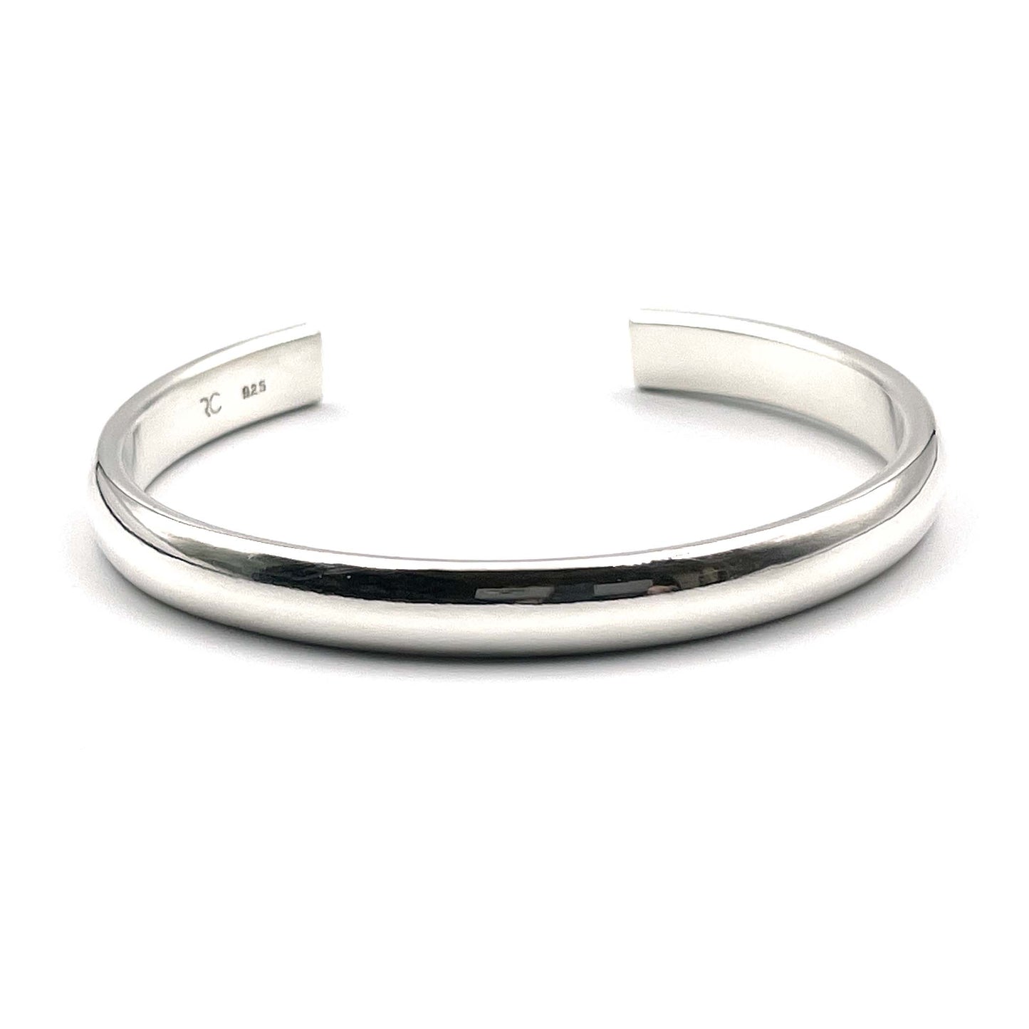 Half Round Sterling Silver Bracelet