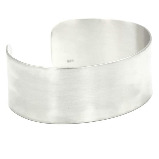 25mm wide sterling silver cuff bracelet | Rebecca Cordingley Jewellery