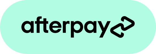 Afterpay logo on a light green background