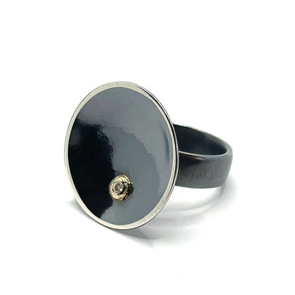 Black Statement Ring for Women