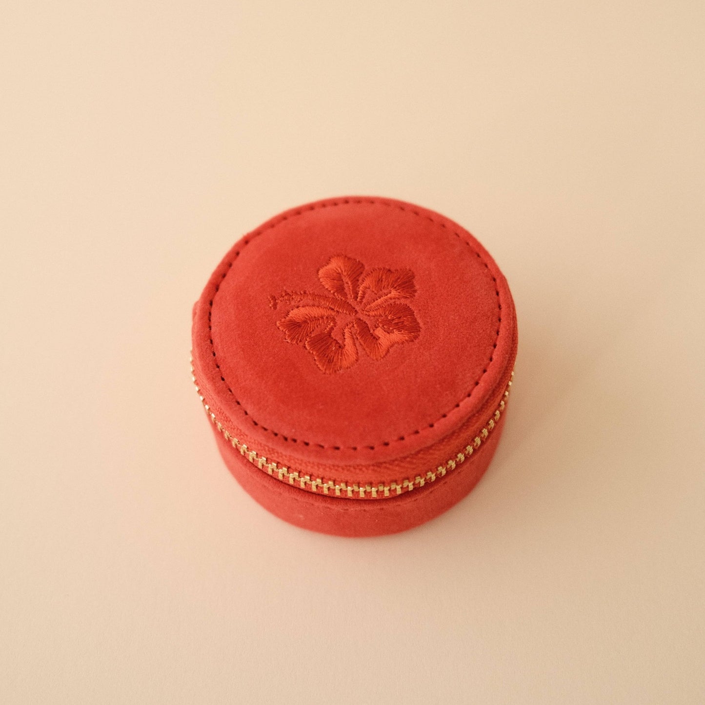 Mini Travel Jewellery Case in Hibiscus Pink - cai & jo