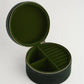 FABLE Chloe Fawn Embroidered Jewellery Box - Green - Fable England
