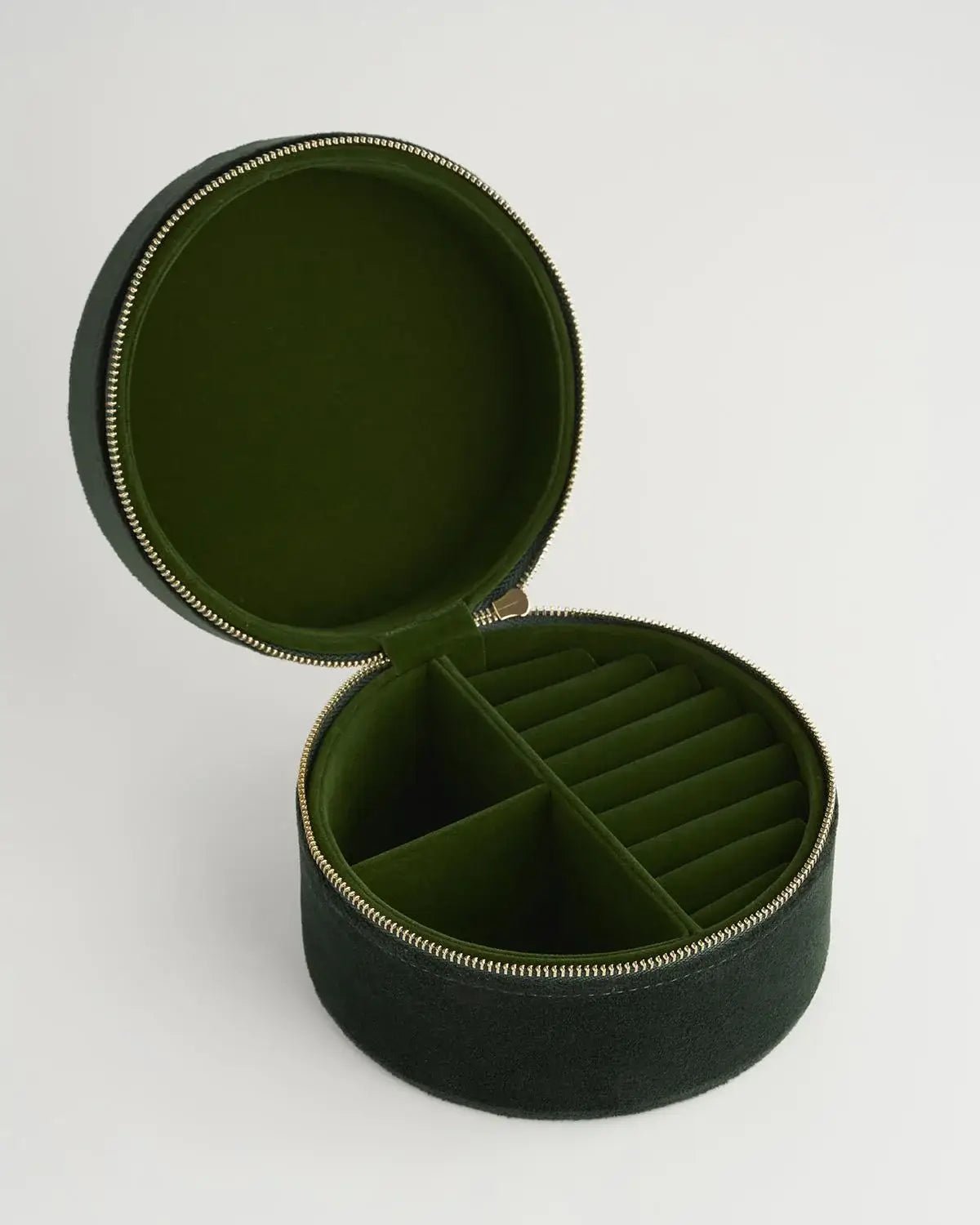FABLE Chloe Fawn Embroidered Jewellery Box - Green - Fable England