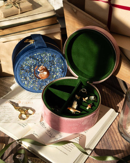 Fable England Dormouse Jewellery Box Navy