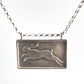 Leaping Hare Sterling Silver Statement Necklace