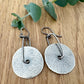Sterling Silver Textured Disc Earrings