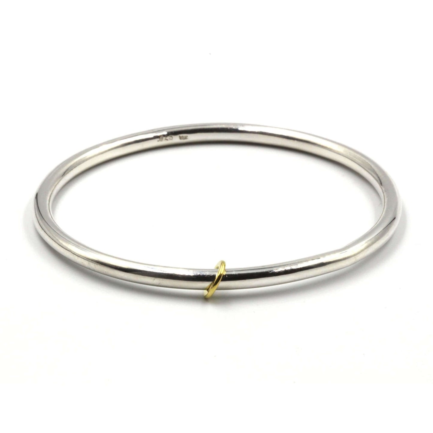 18k Gold and Silver Bracelet Bangle - Rebecca Cordingley