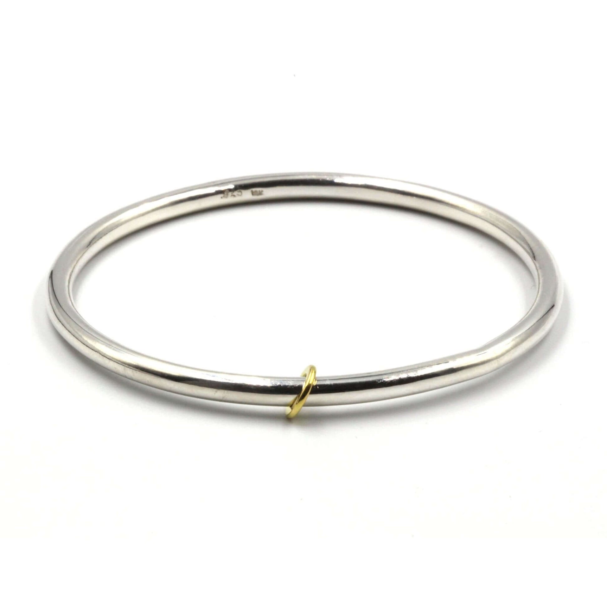 18k Gold and Silver Bracelet Bangle - Rebecca Cordingley