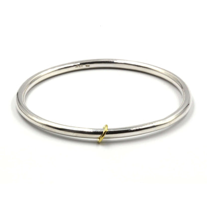 18k Gold and Silver Bracelet Bangle - Rebecca Cordingley