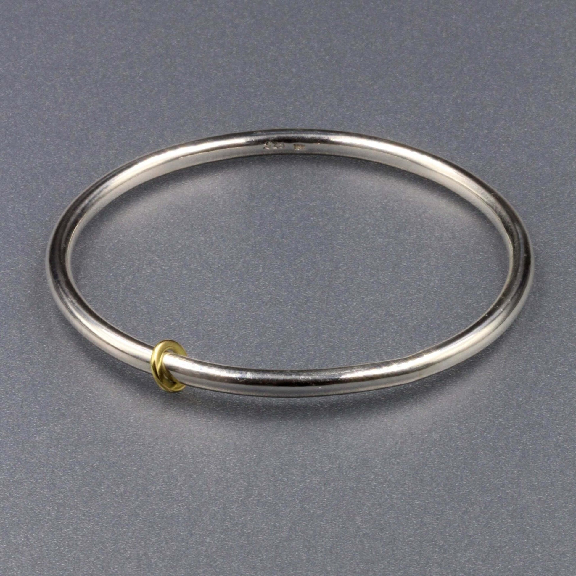 18k Gold and Silver Bracelet Bangle - Rebecca Cordingley