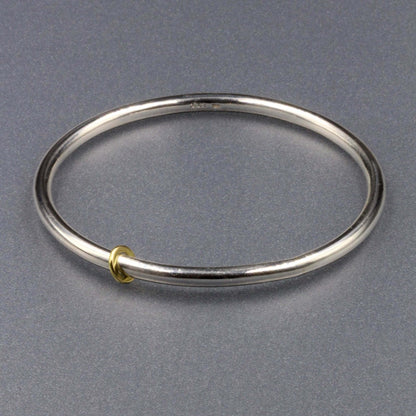 18k Gold and Silver Bracelet Bangle - Rebecca Cordingley