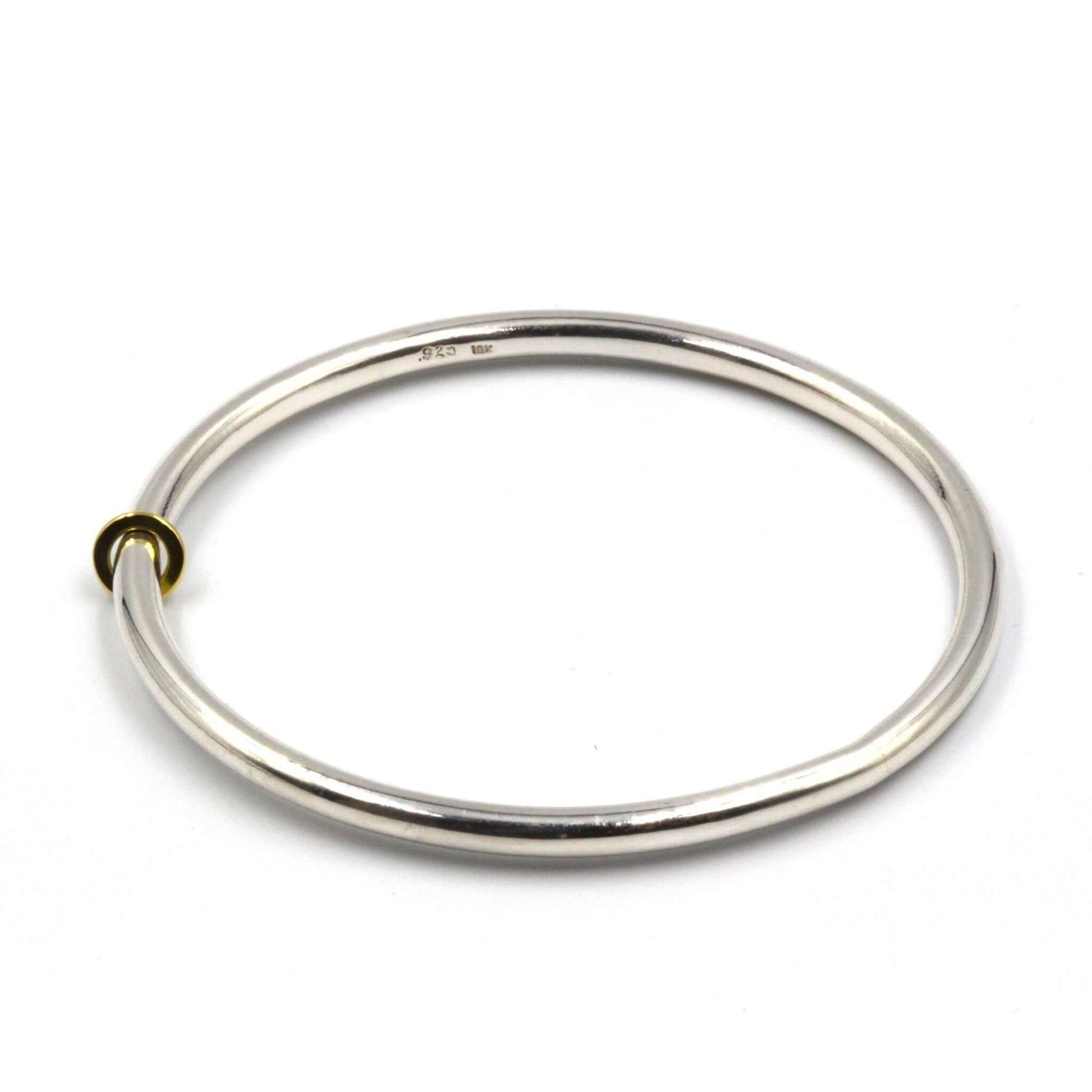 18k Gold and Silver Bracelet Bangle - Rebecca Cordingley