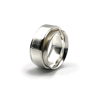 Anxiety ring Aus - Sterling silver anxiety ring, handmade in Australia by Rebecca Cordingley