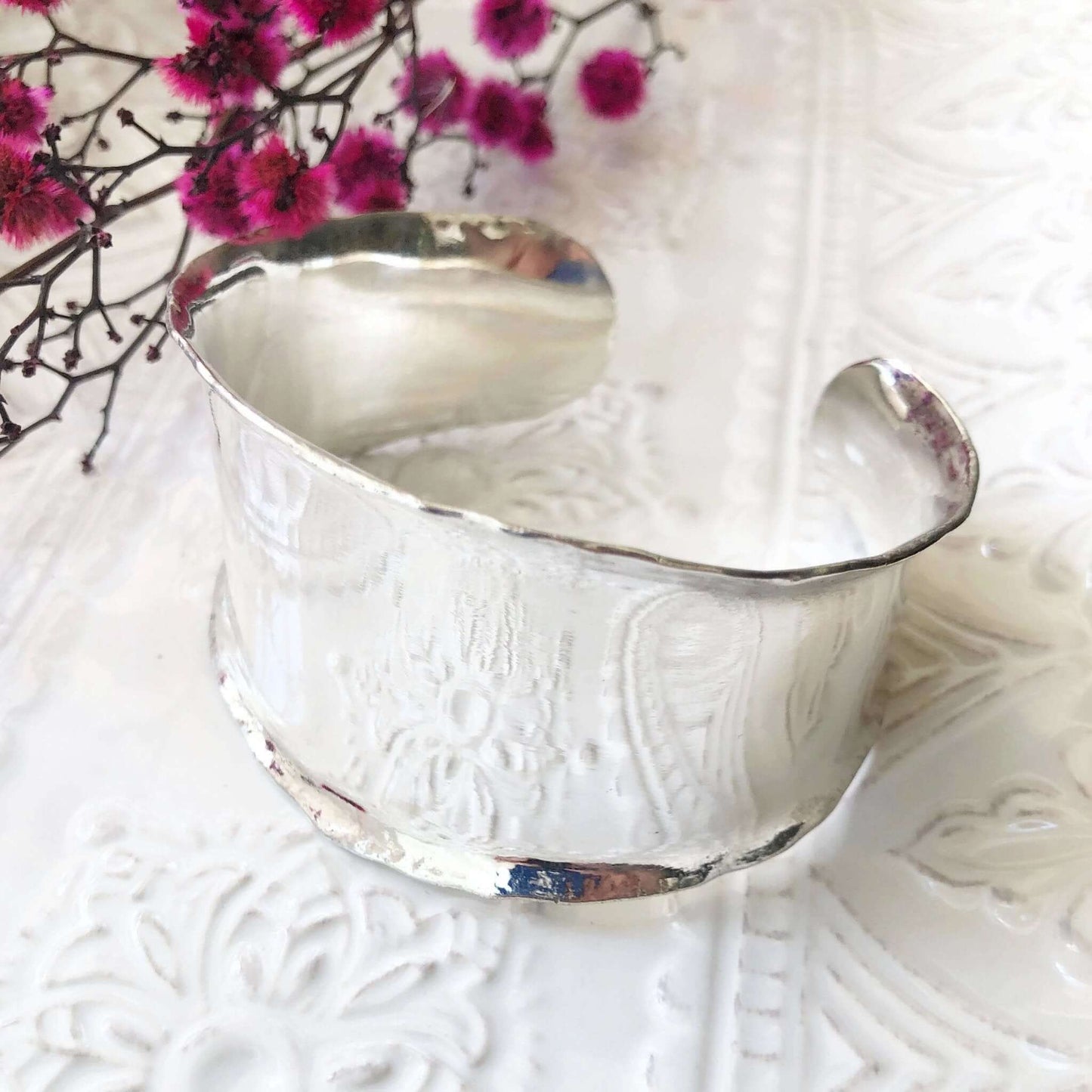 Chunky silver cuff bracelet | Rebecca Cordingley Jewellery