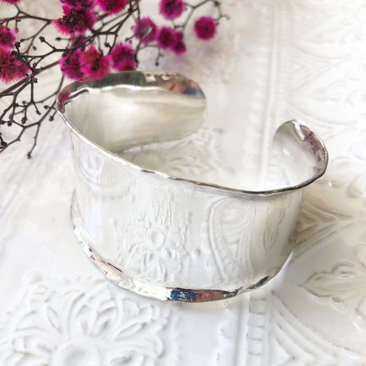 Chunky silver cuff bracelet | Rebecca Cordingley Jewellery