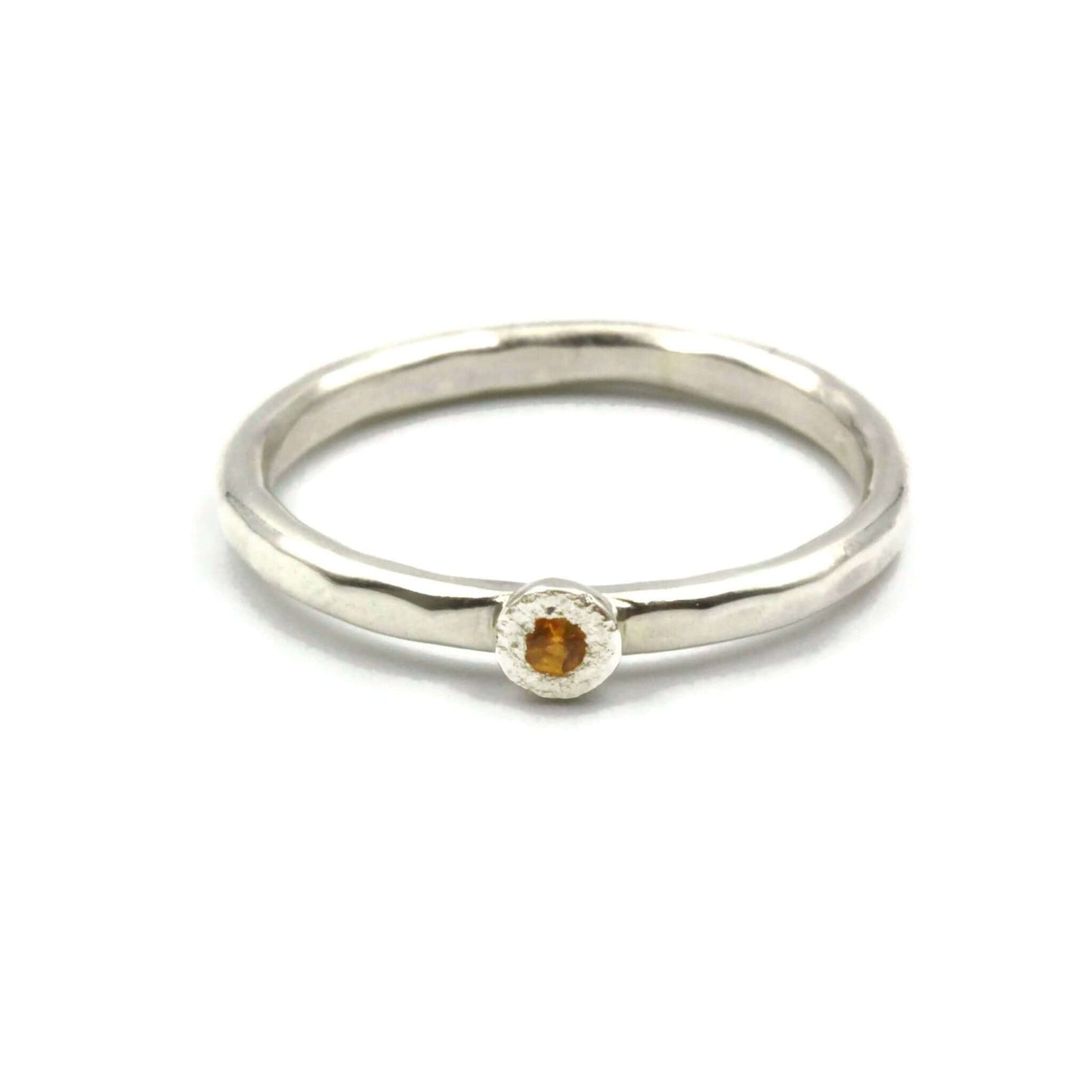 Citrine & Sterling Silver Stackable Ring - Rebecca Cordingley