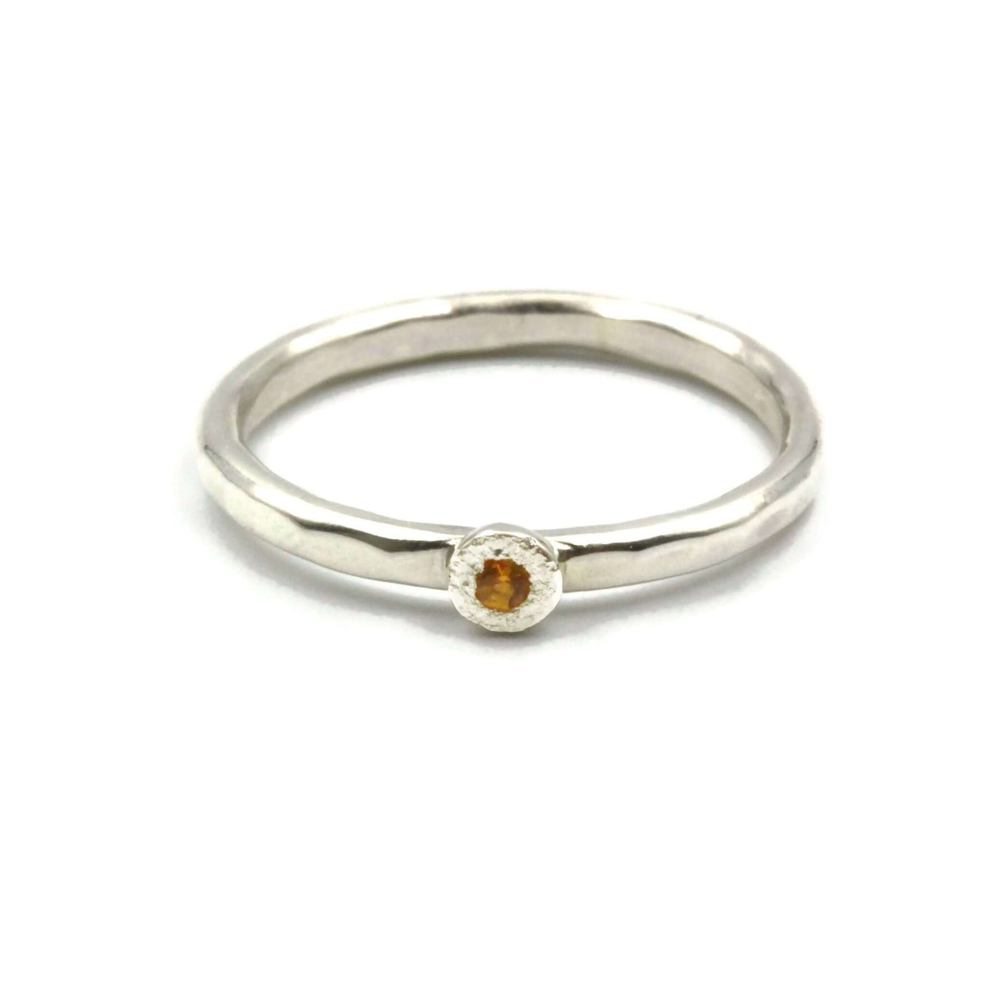 Citrine & Sterling Silver Stackable Ring - Rebecca Cordingley