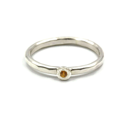 Citrine & Sterling Silver Stackable Ring - Rebecca Cordingley