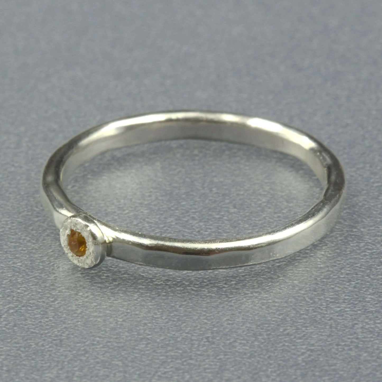 Citrine & Sterling Silver Stackable Ring - Rebecca Cordingley