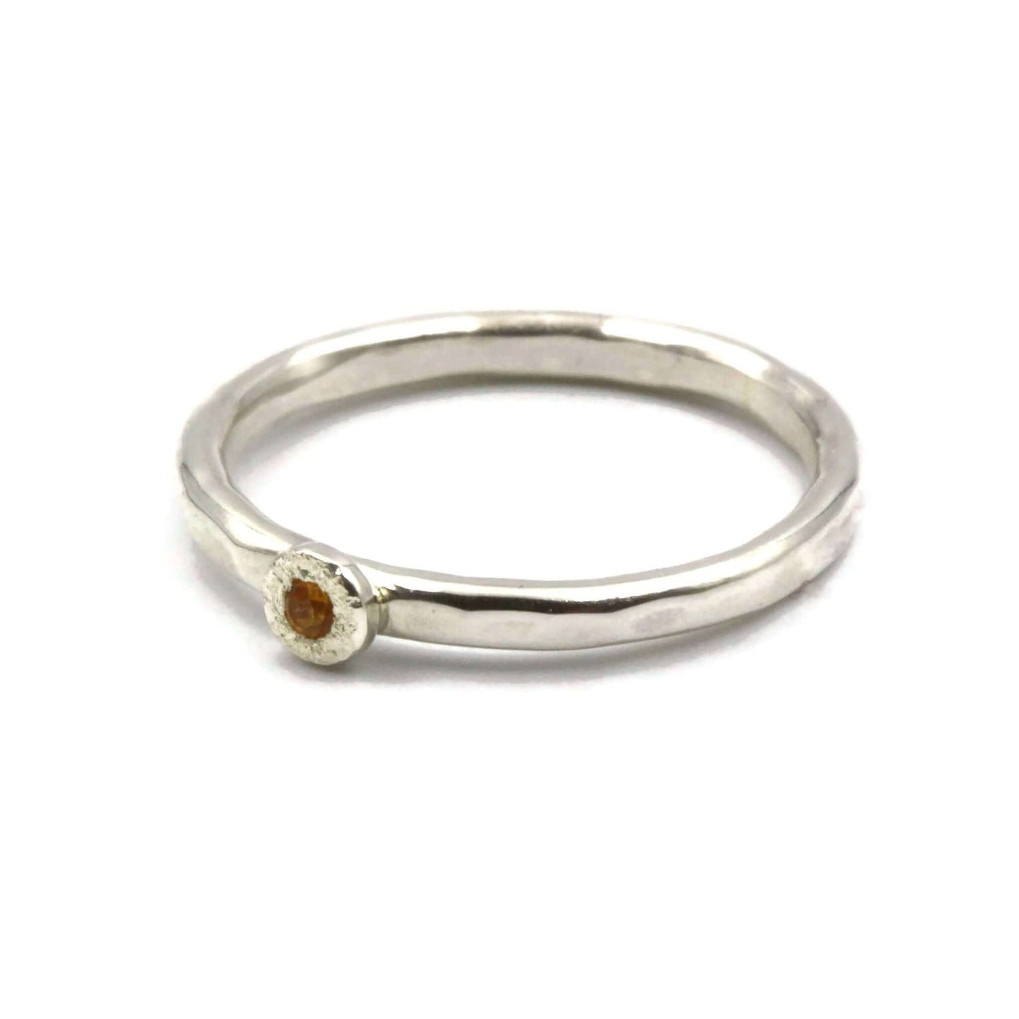 Citrine & Sterling Silver Stackable Ring - Rebecca Cordingley