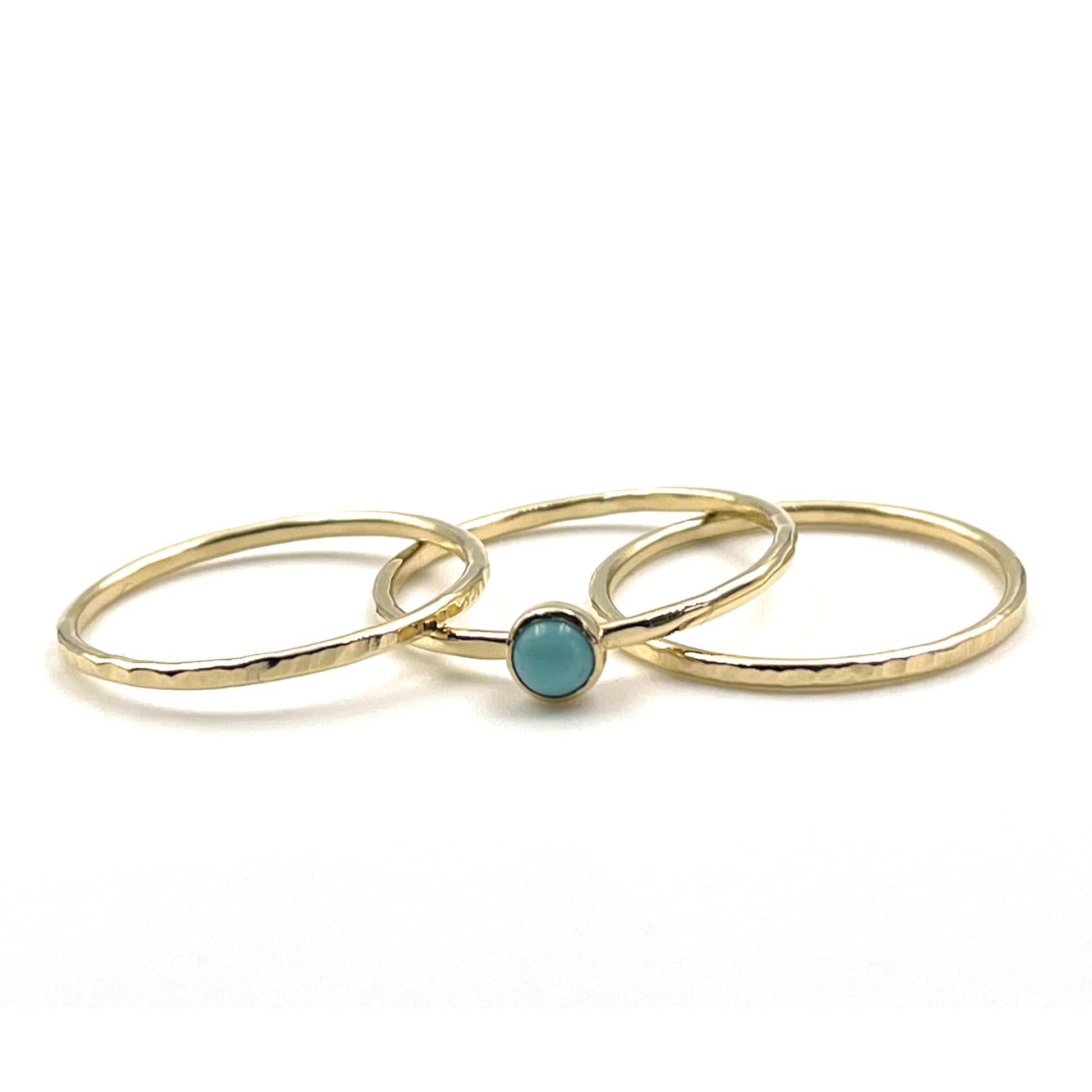 Gold Stacking Rings - Turquoise Jewellery Australia