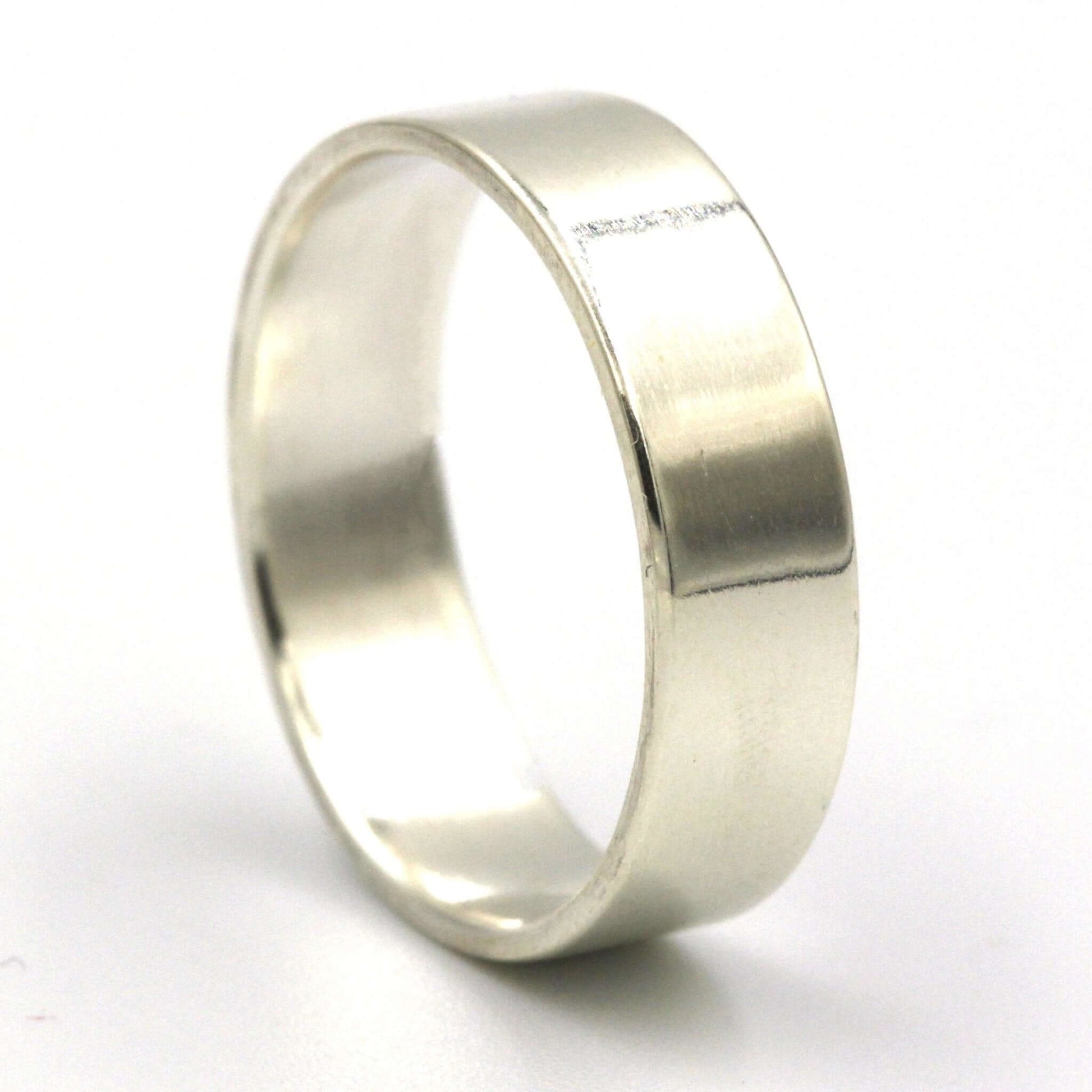 Flat Sterling Silver Wedding Rings - Rebecca Cordingley