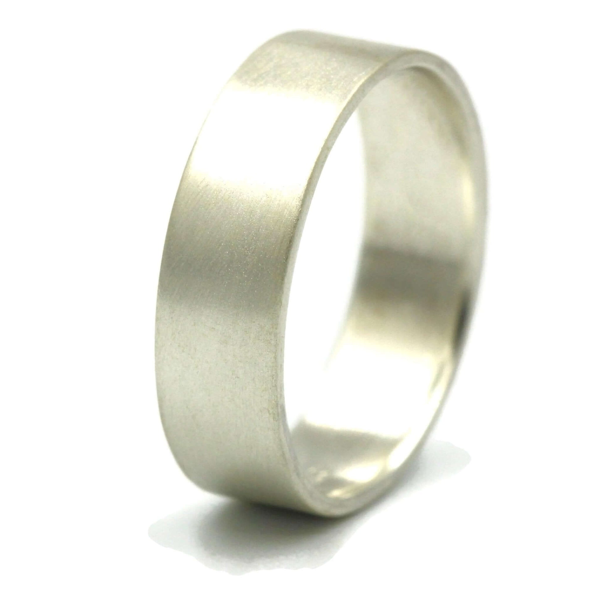 Flat Sterling Silver Wedding Rings - Rebecca Cordingley