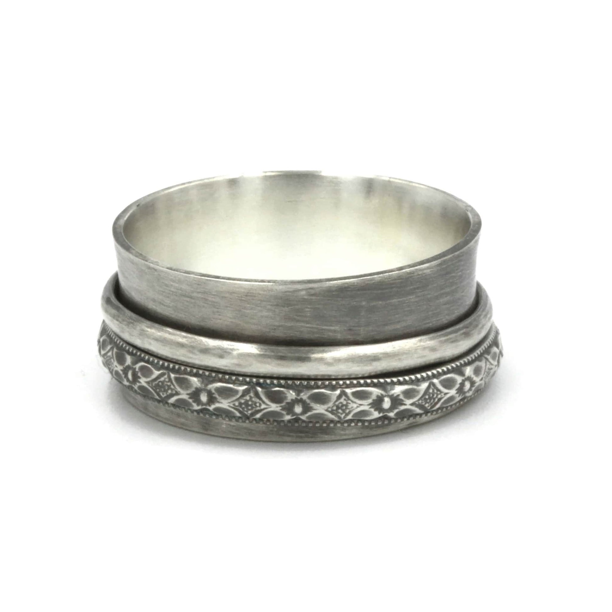 Sterling Silver Flower Fidget Ring - Rebecca Cordingley Jewellery