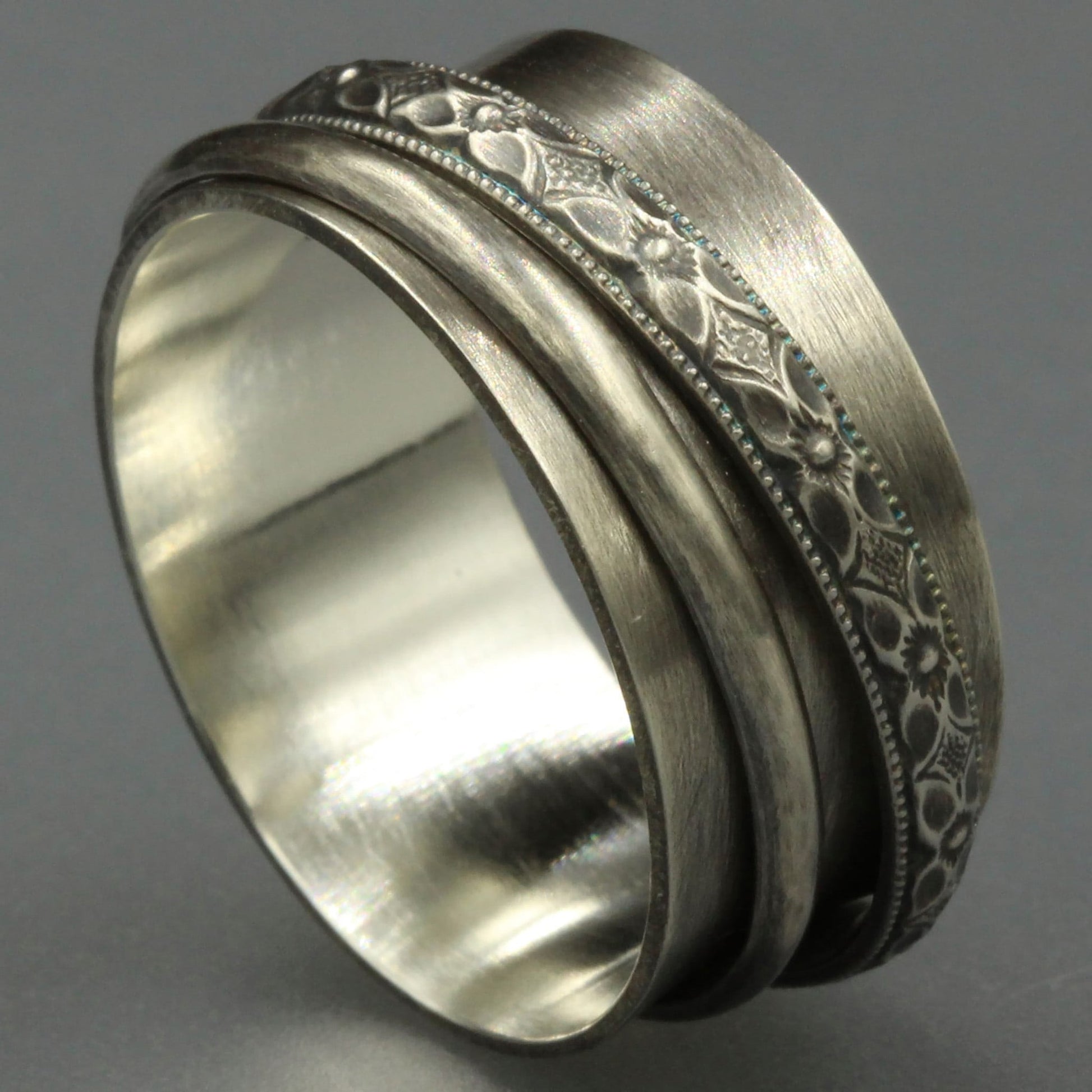 Sterling Silver Flower Fidget Ring - Rebecca Cordingley Jewellery