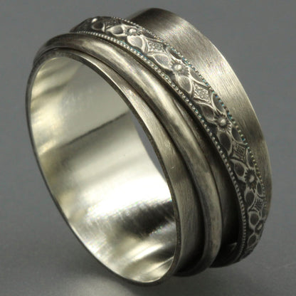 Sterling Silver Flower Fidget Ring - Rebecca Cordingley Jewellery