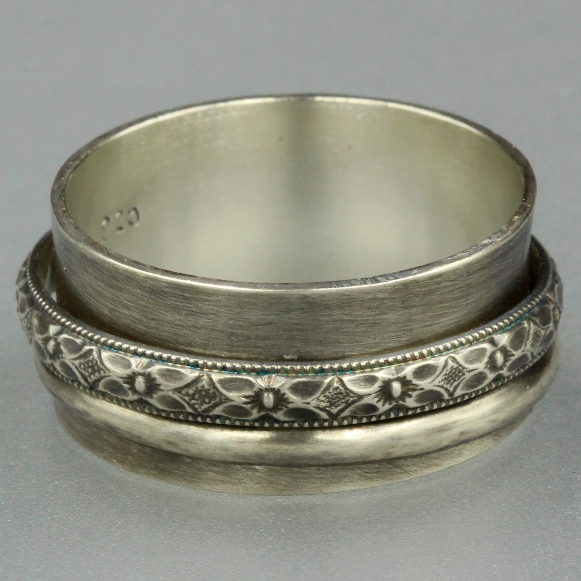 Sterling Silver Flower Fidget Ring - Rebecca Cordingley Jewellery