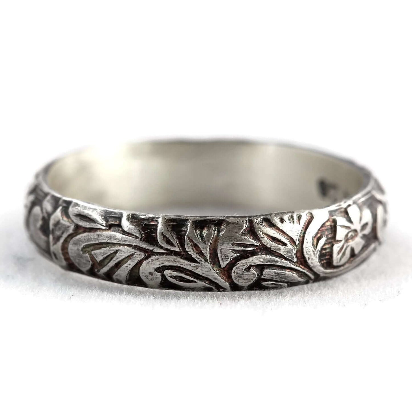 Flower Pattern Silver Ring | Rebecca Cordingley Jewellery