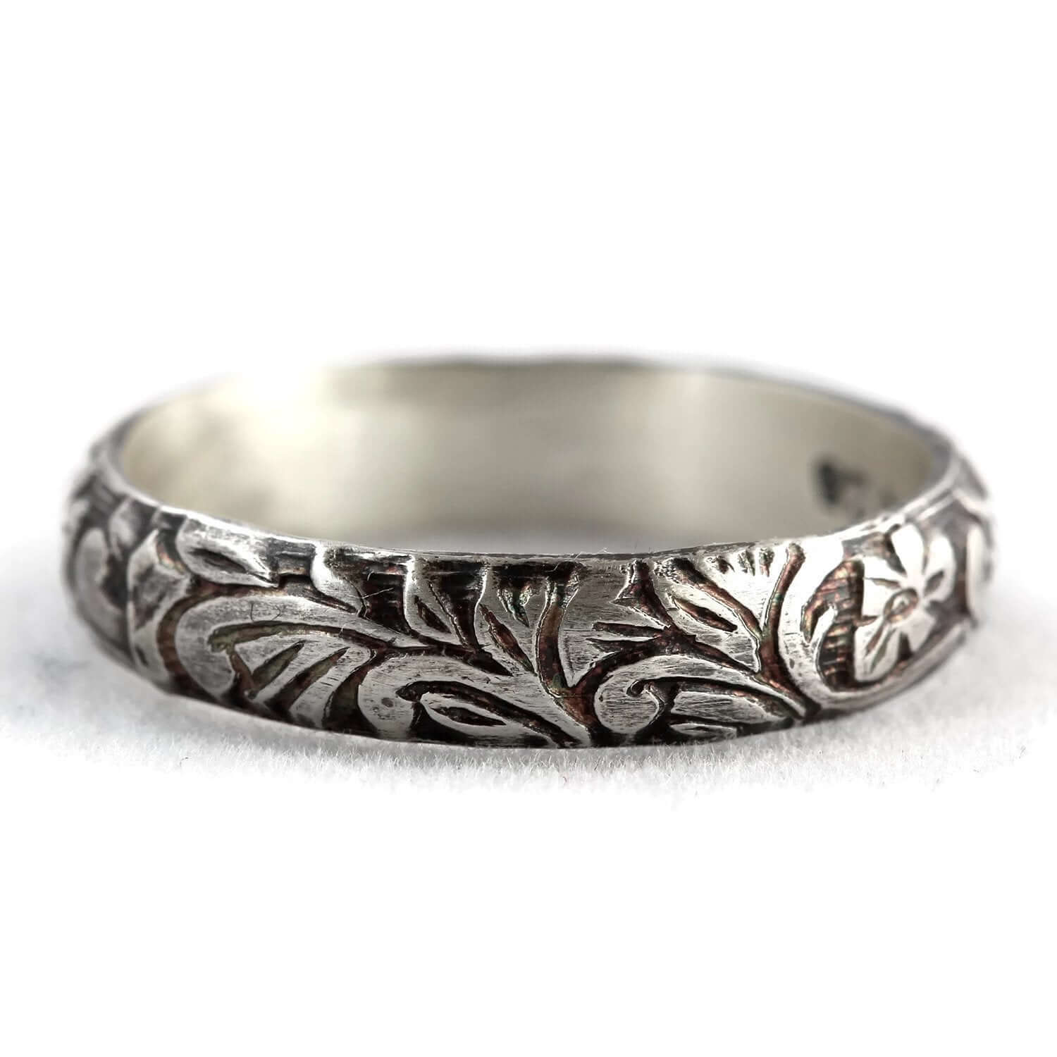 Flower Pattern Silver Ring | Rebecca Cordingley Jewellery