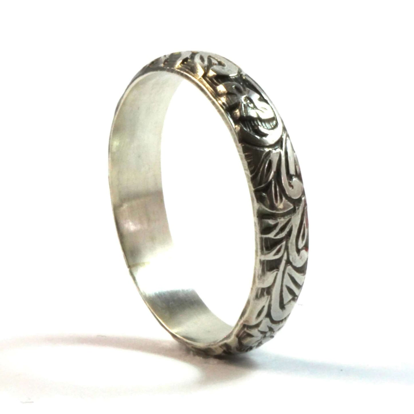 Flower Pattern Silver Ring | Rebecca Cordingley Jewellery