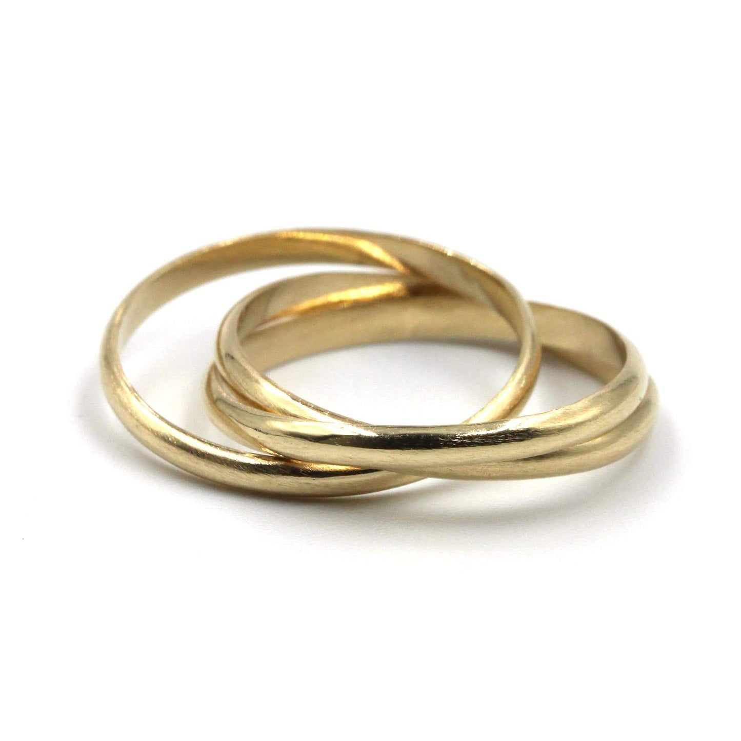 Gold Russian wedding ring in 14k yellow gold, handmade by Rebecca Cordingley