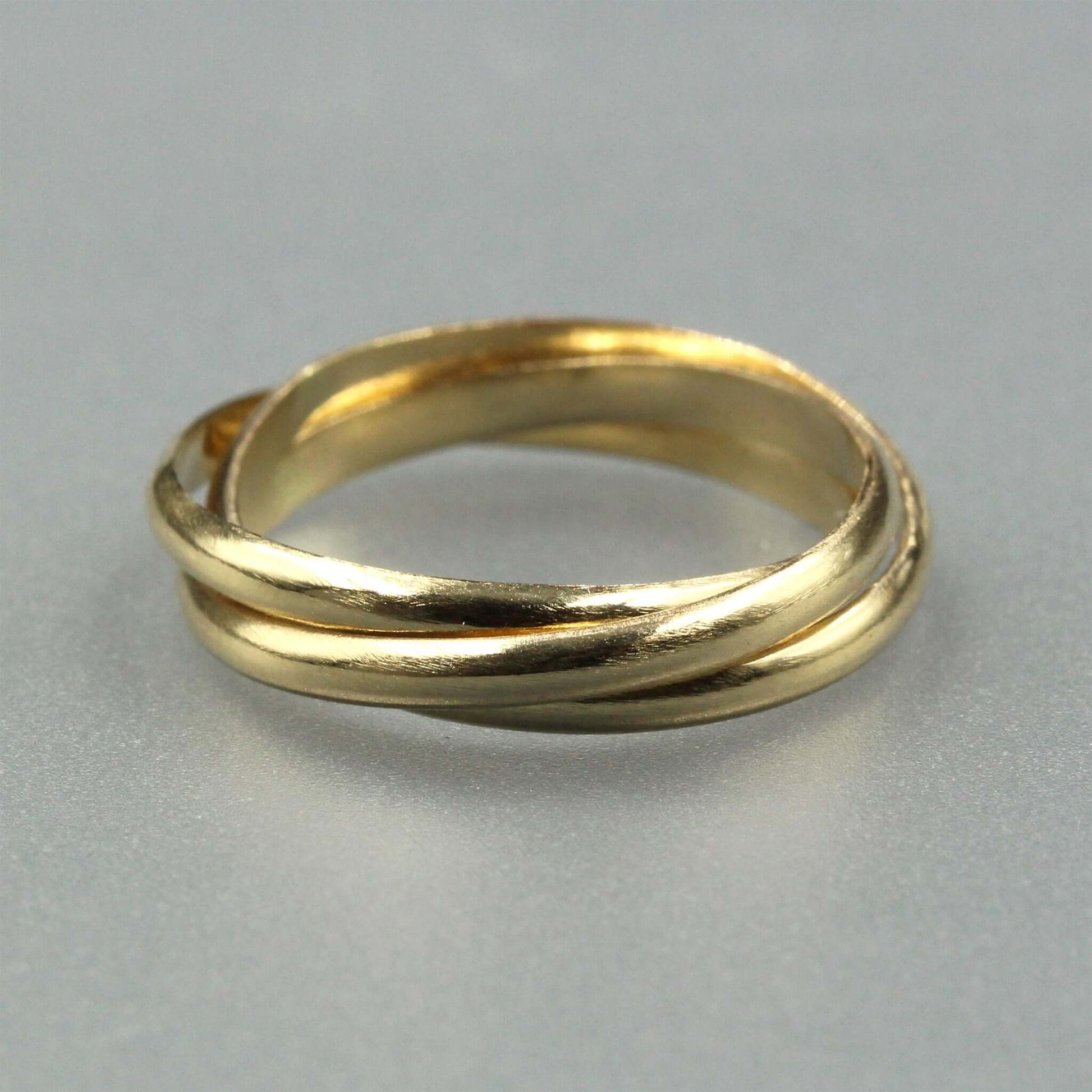 Gold Russian wedding ring in 14k yellow gold, handmade by Rebecca Cordingley