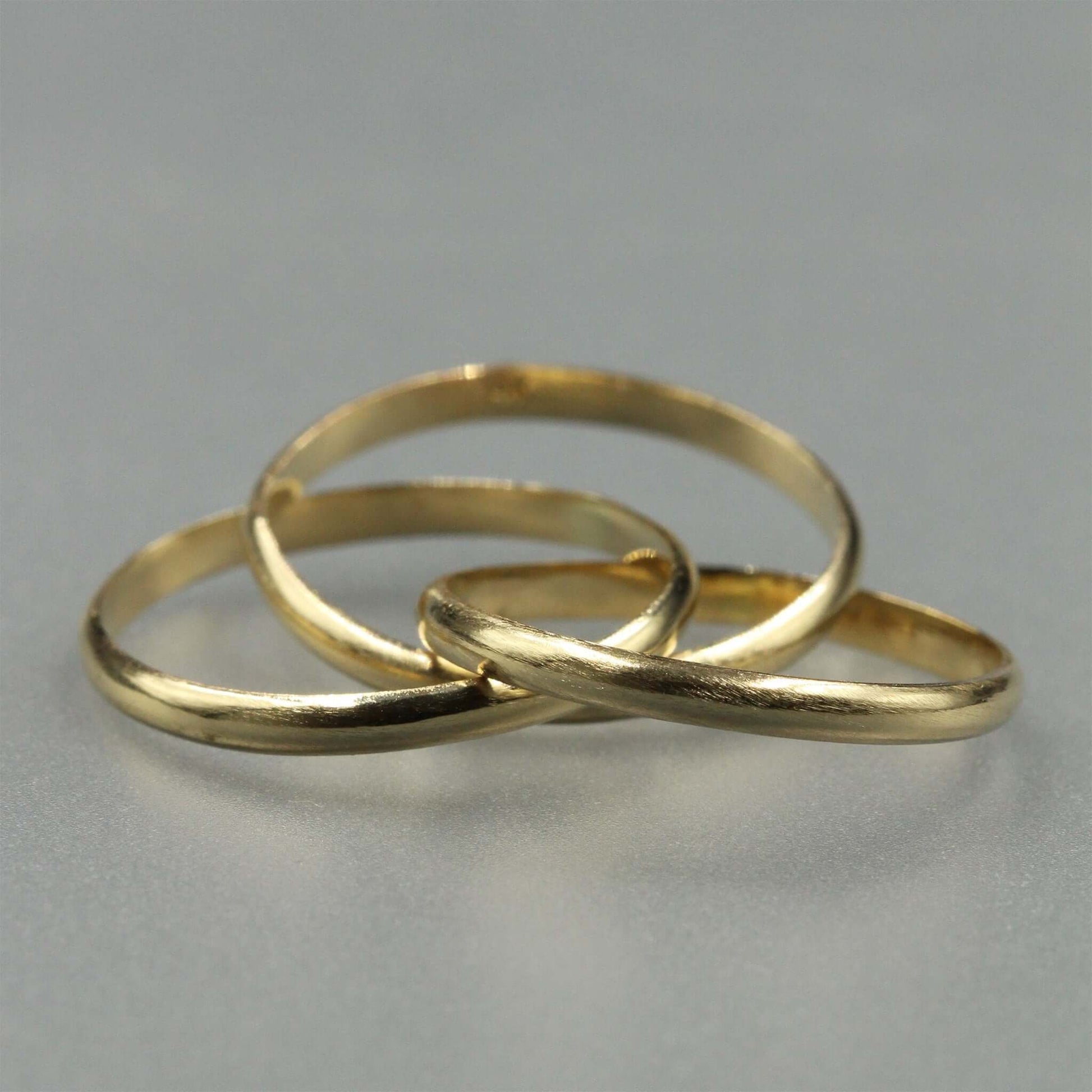 Gold Russian wedding ring in 14k yellow gold, handmade by Rebecca Cordingley