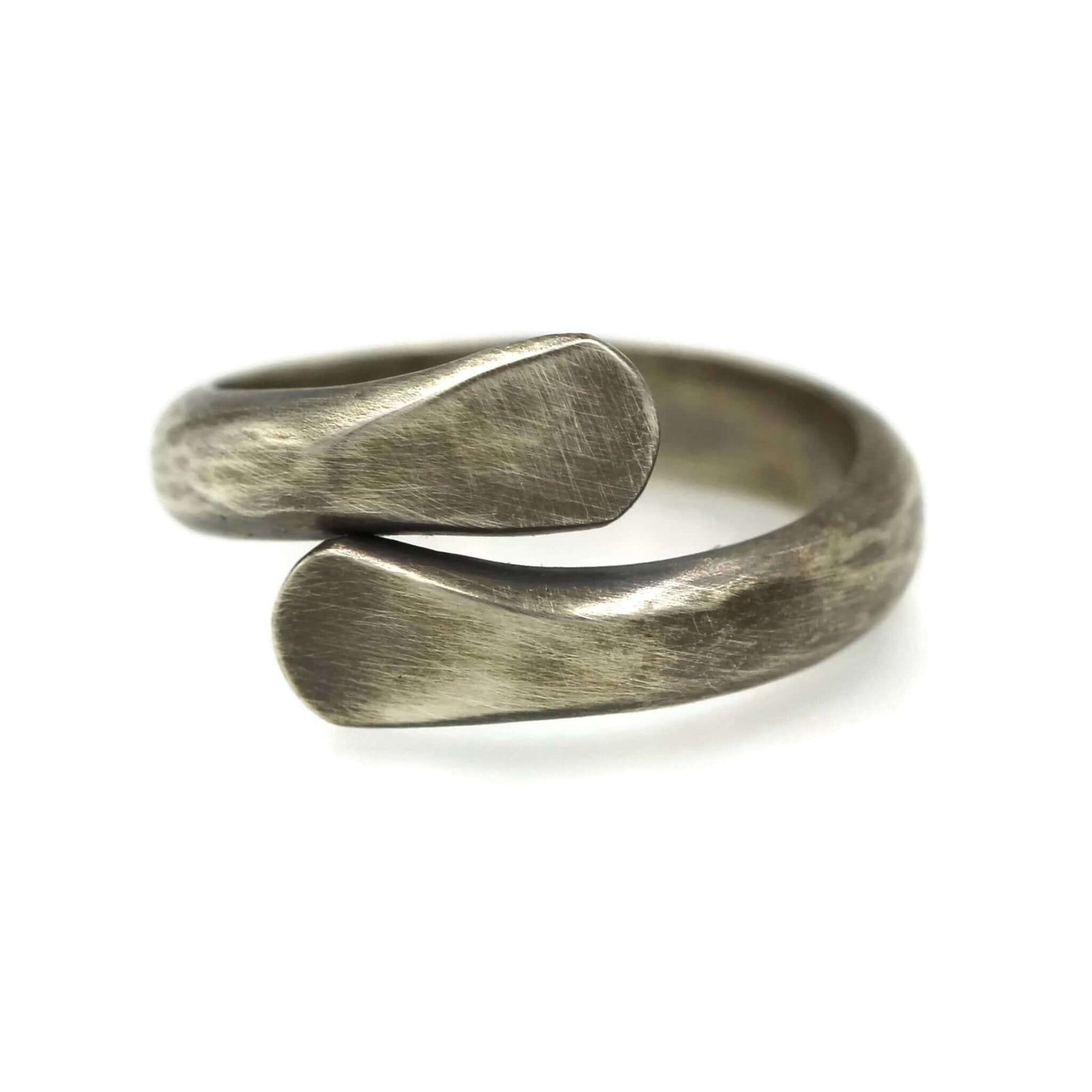 Hammered Sterling Silver Ring for Men | Rebecca Cordingley