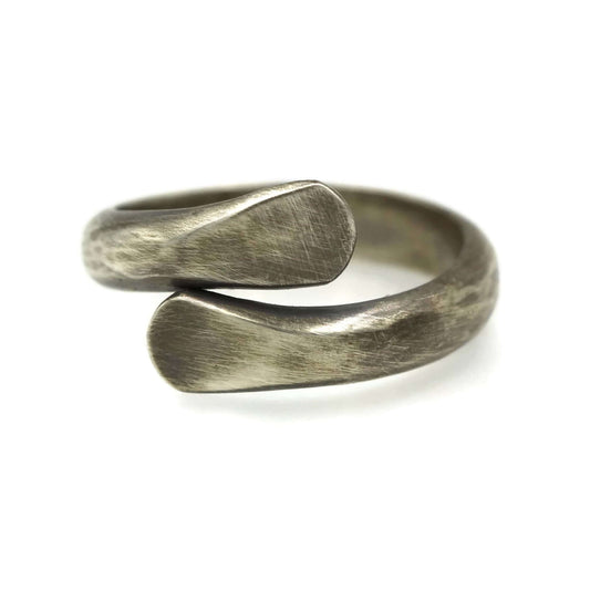Hammered Sterling Silver Ring for Men | Rebecca Cordingley