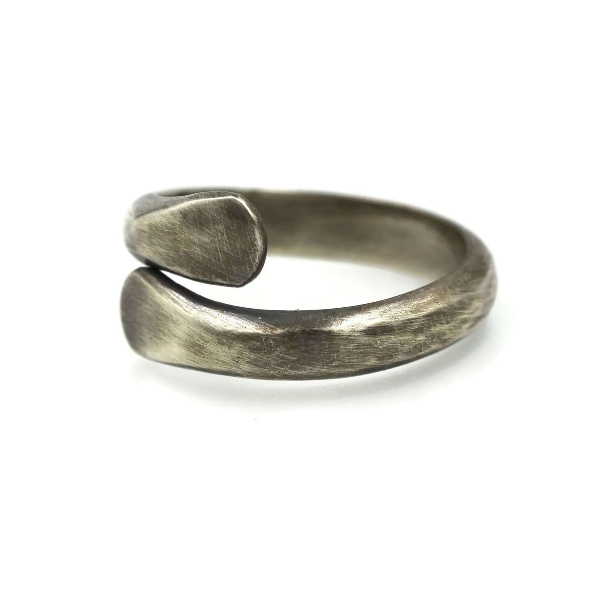 Hammered Sterling Silver Ring for Men - Rebecca Cordingley