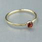 January Birthstone Garnet and Gold Stacking Ring - Rebecca Cordingley