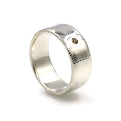 Men's or Women's Silver Diamond Wedding Ring - Rebecca Cordingley