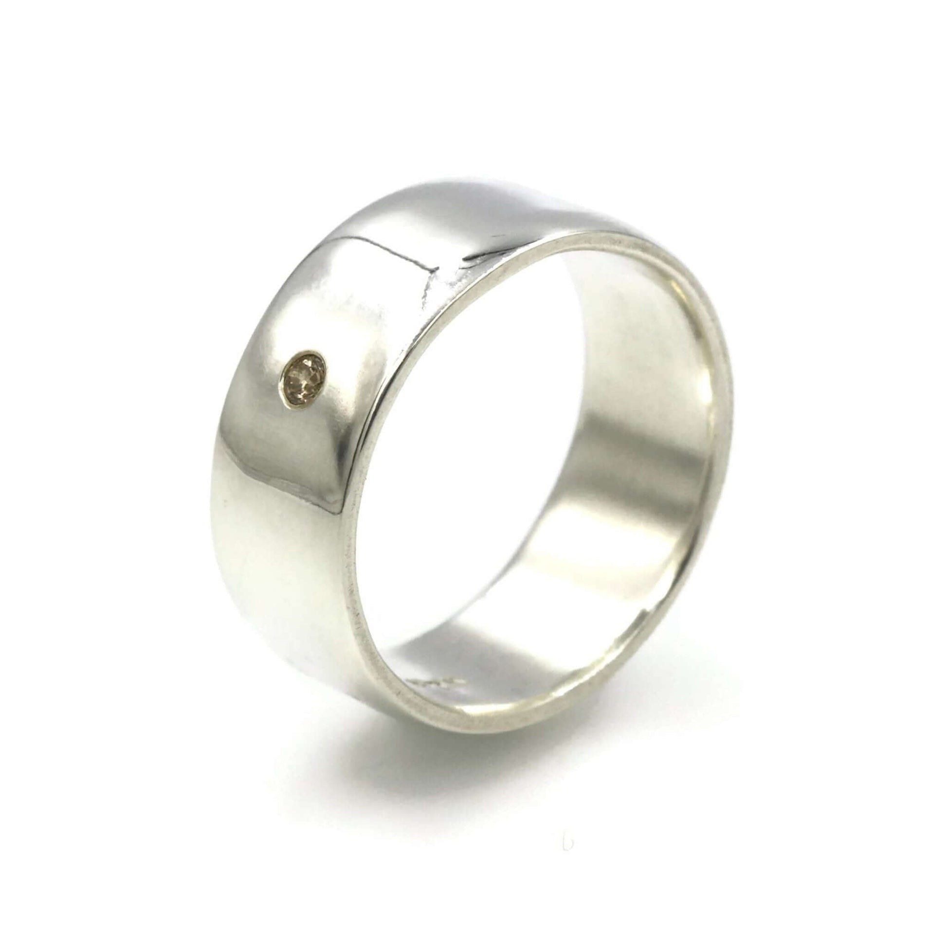 Men's or Women's Silver Diamond Wedding Ring - Rebecca Cordingley