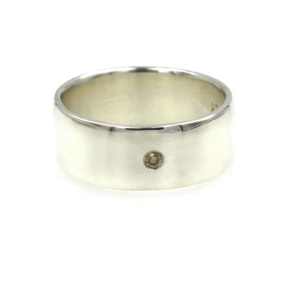 Men's or Women's Silver Diamond Wedding Ring - Rebecca Cordingley